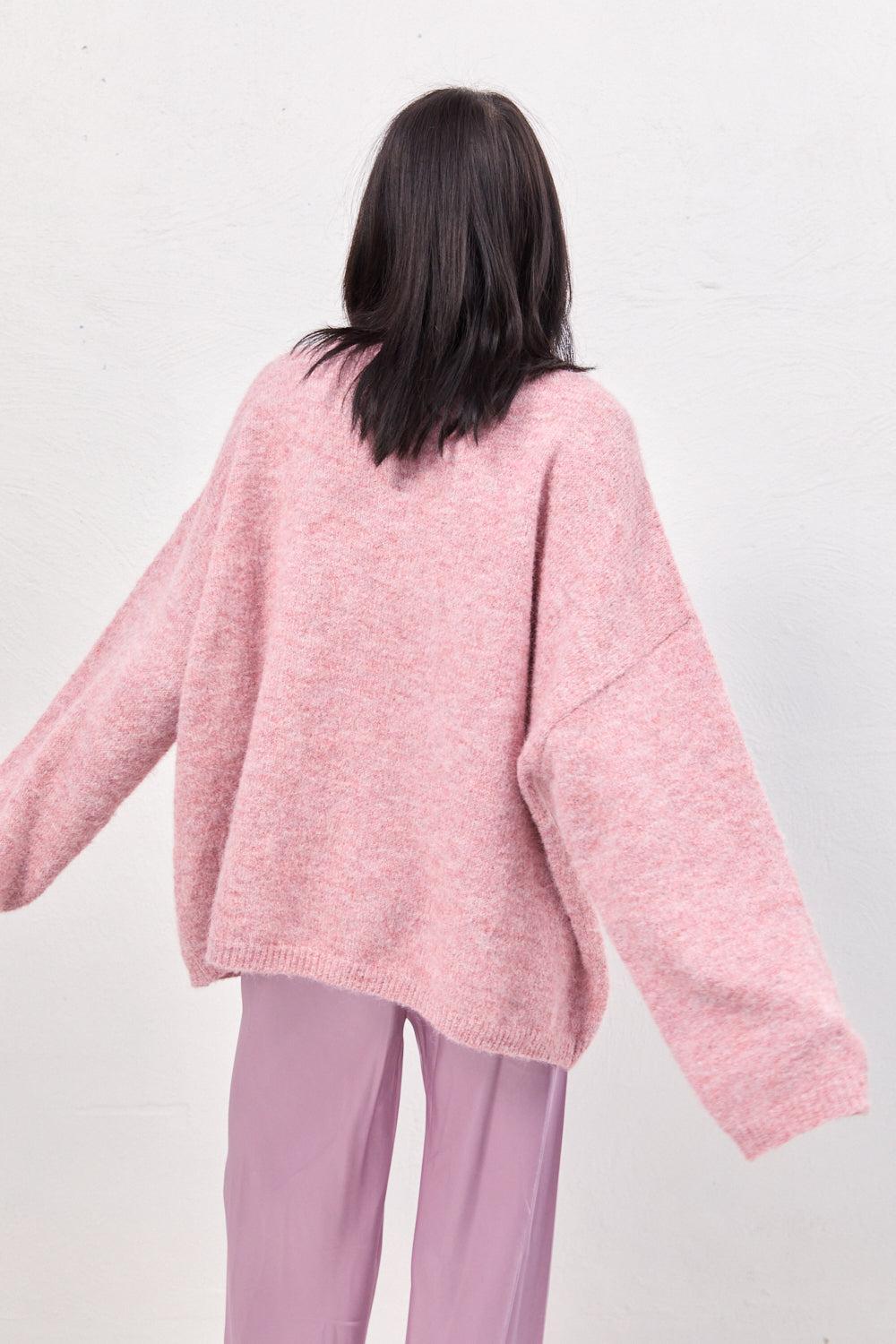 Juni Knit Jumper Pink Marle Product Image