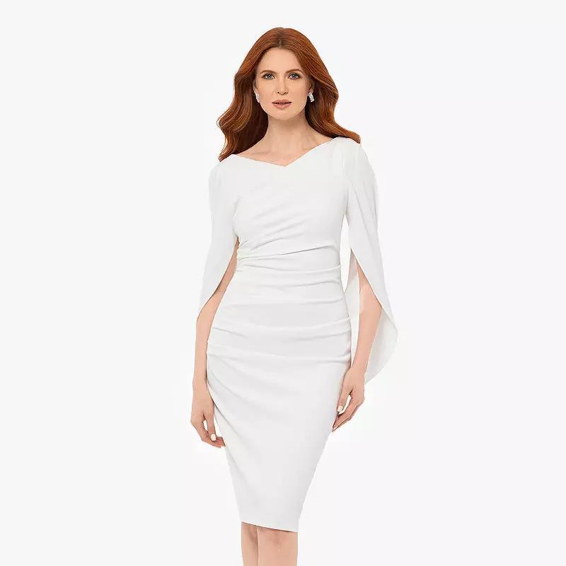 Women's BA Nites Cowlneck Midi Dress, Size: 12, White Product Image