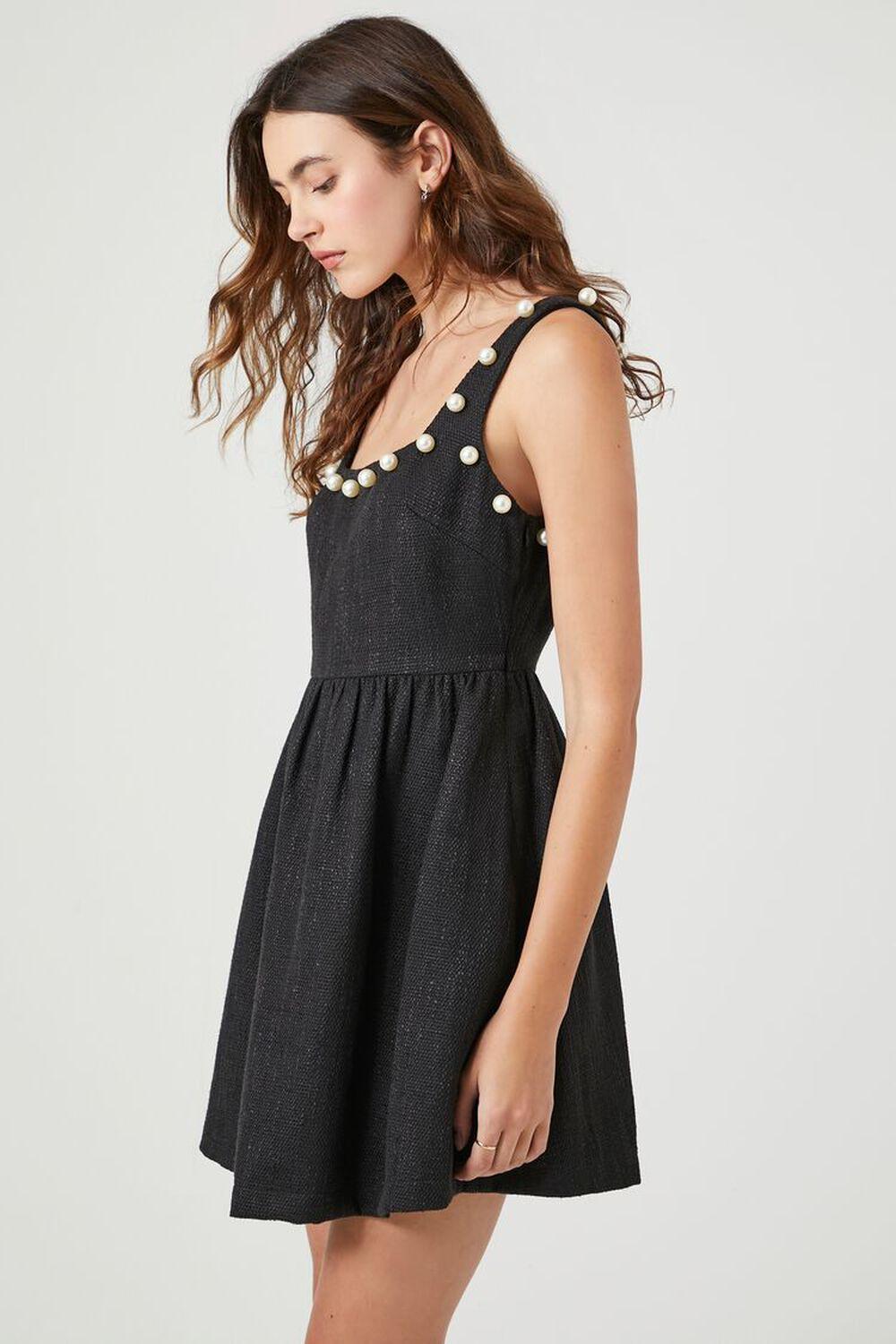 Faux Pearl-Trim Tweed Mini Dress | Forever 21 Product Image