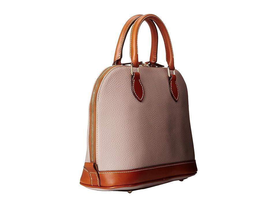 Dooney & Bourke Womens Pebble Grain Zip Zip Leather Satchel Bag in Olive Product Image