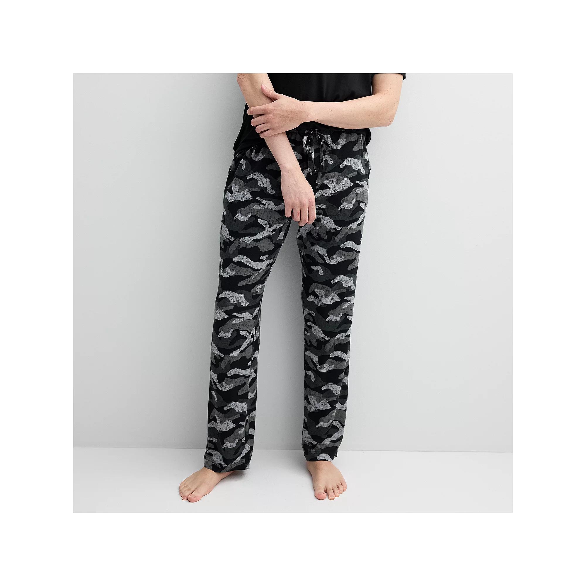 Men's Sonoma Goods For Life® Supersoft Drawstring Pajama Pants, Size: Large, Dark Gray Plaid Product Image
