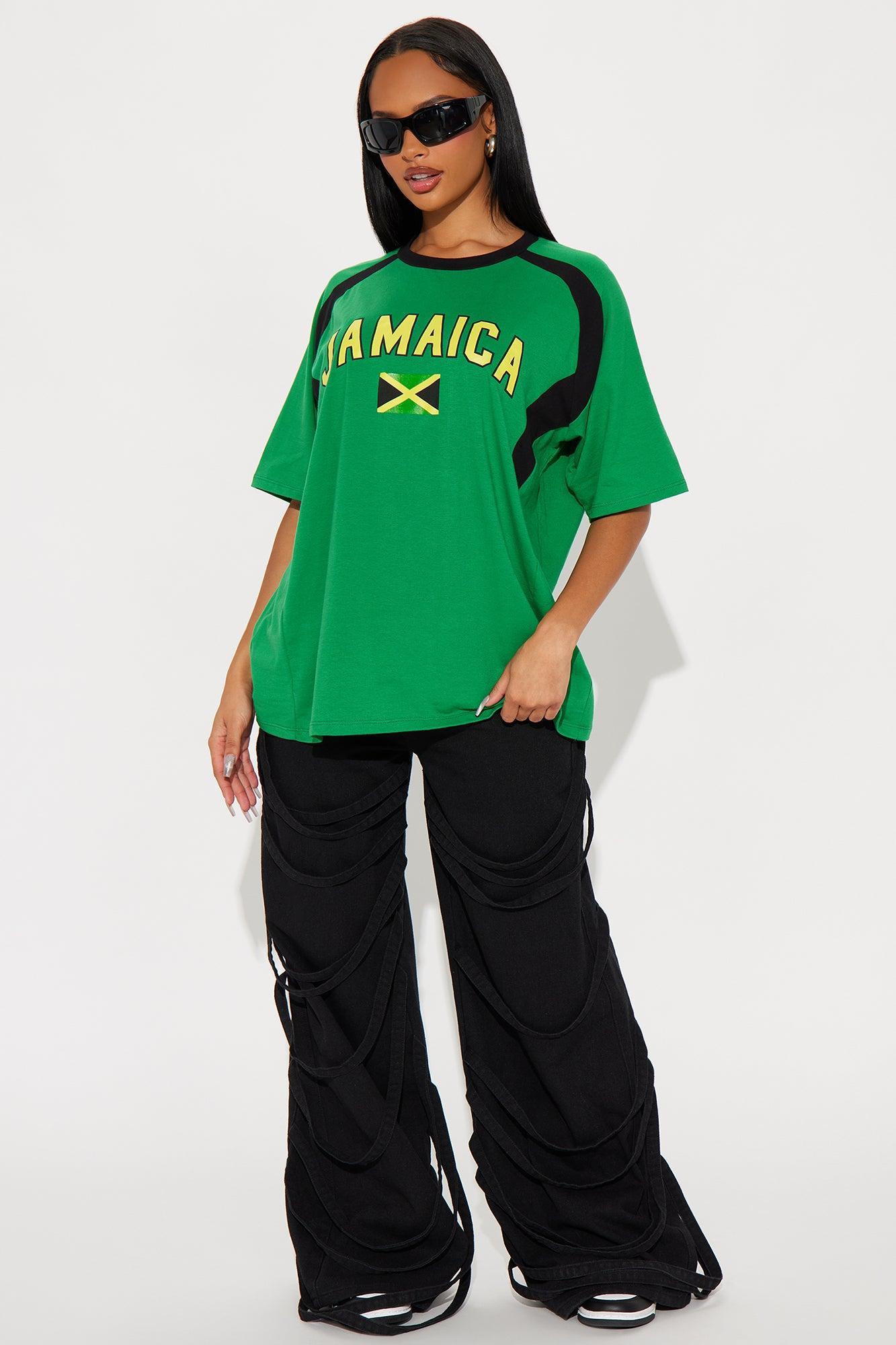 Jamaican Love Oversized Tee - Green Product Image