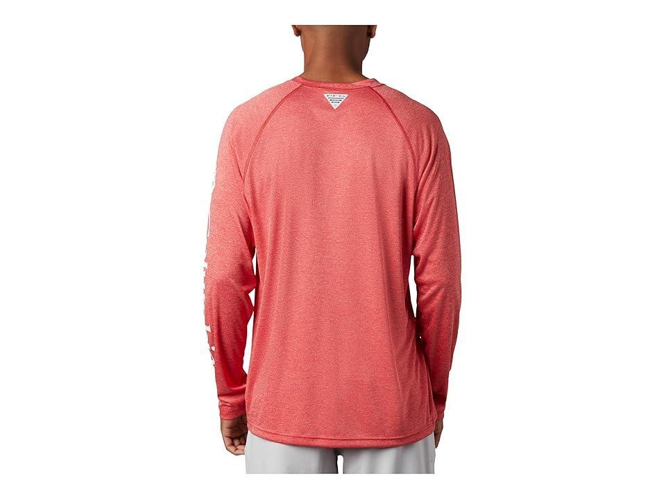 Men's Columbia PFG UPF 50 Terminal Tackle™ Heather Long Sleeve Shirt, Size: XL, Grey Heather Product Image
