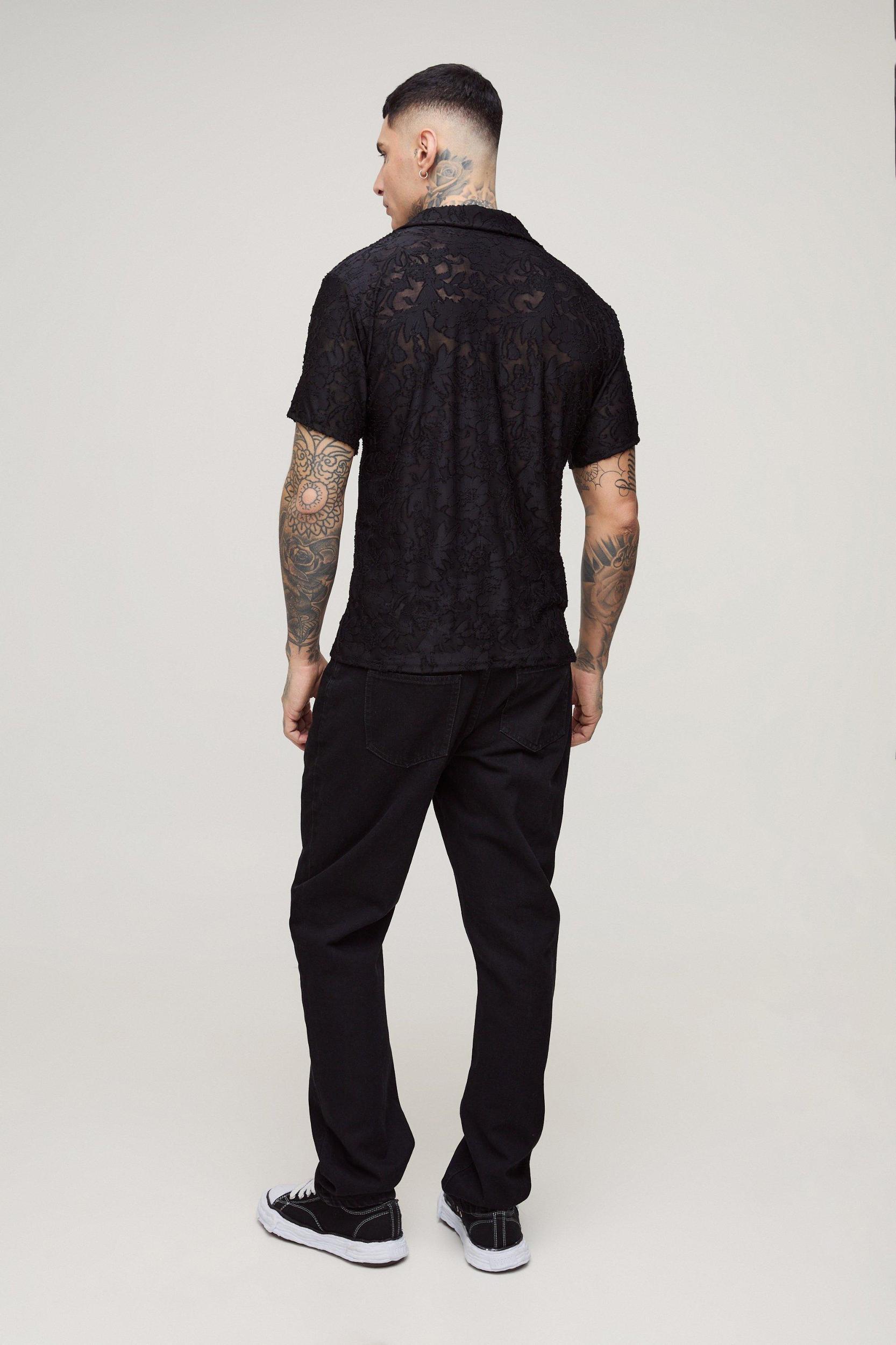 Tall Floral Textured Shirt | boohooMAN USA Product Image