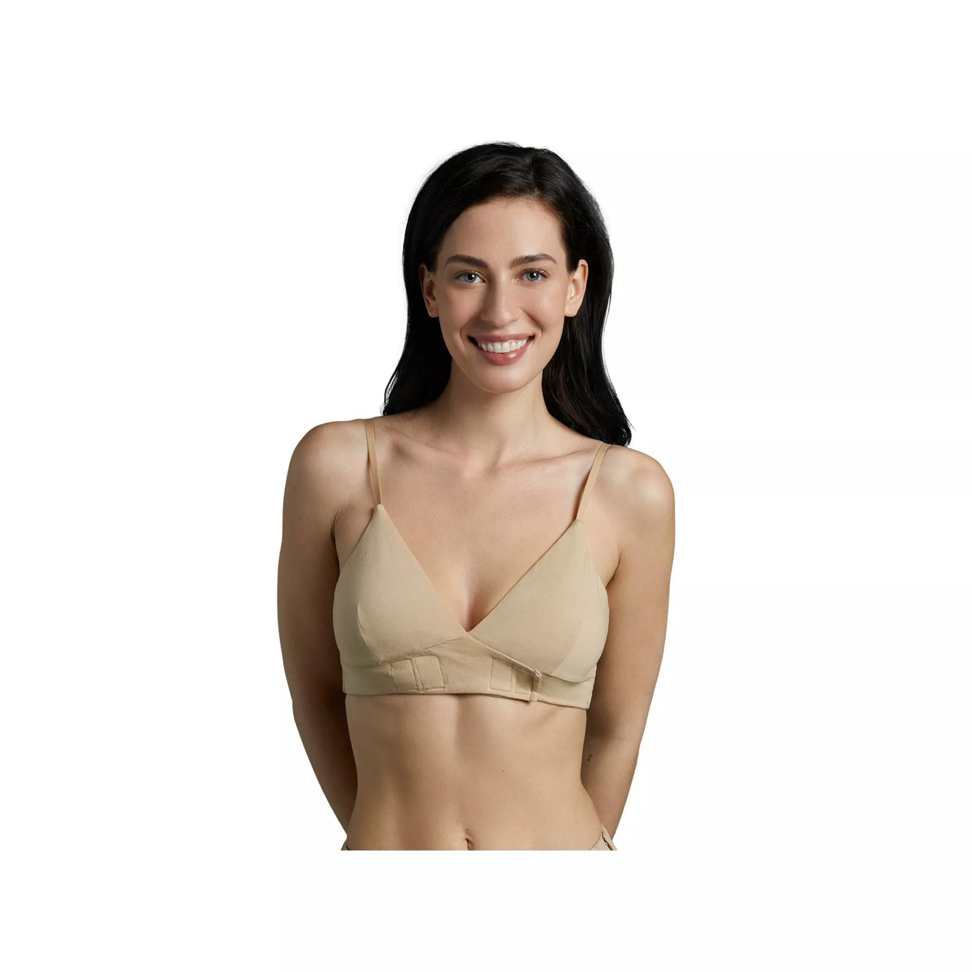 Slick Chicks Women's Side Fastener Adaptive Bra - Beige XL: Wireless, Front Hook, Lightly Lined, Removable Padding, Knit Product Image