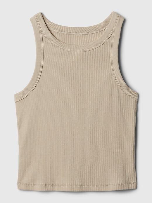 Modern Rib Cropped Halter Top Product Image