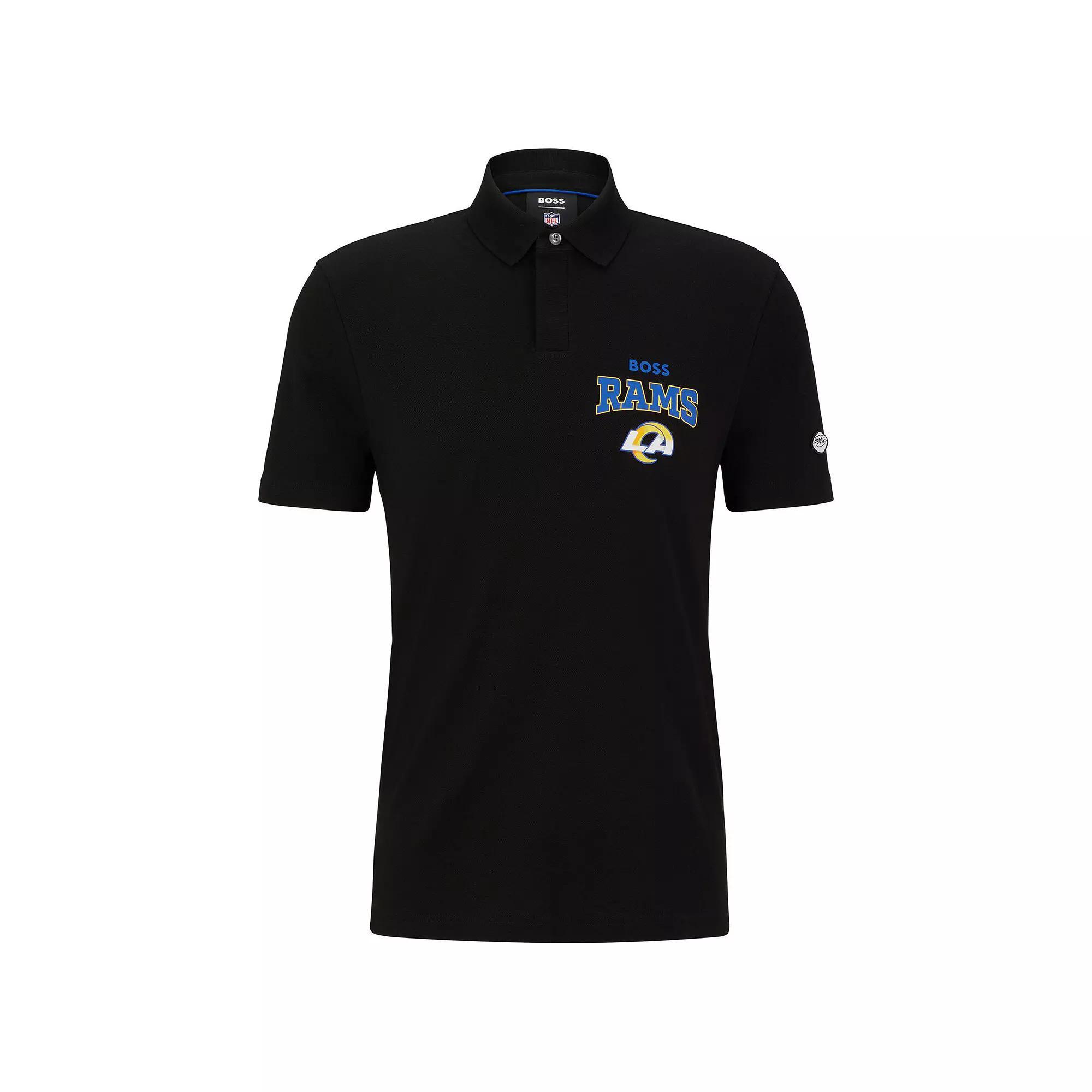 Men's BOSS X NFL  Black/White Las Vegas Raiders Punter Polo, Size: 2XL, Lvr Black Product Image