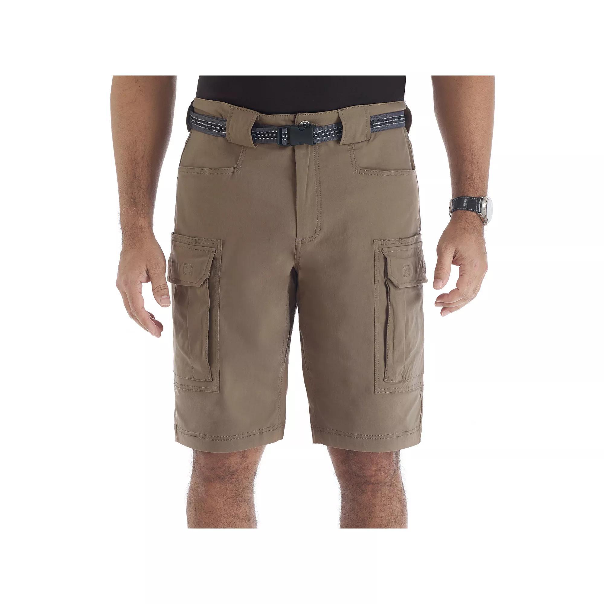 Men's Smith's Workwear Regular-Fit Stretch Performance Belted Cargo Shorts, Size: 32, Grey Product Image