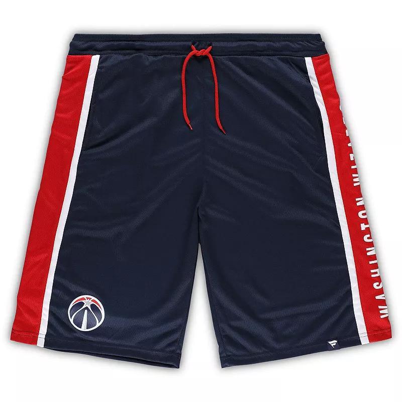 Men's Fanatics Branded Navy Washington Wizards Big & Tall Referee Iconic Mesh Shorts, Size: 3XLT, Wiz Blue Product Image