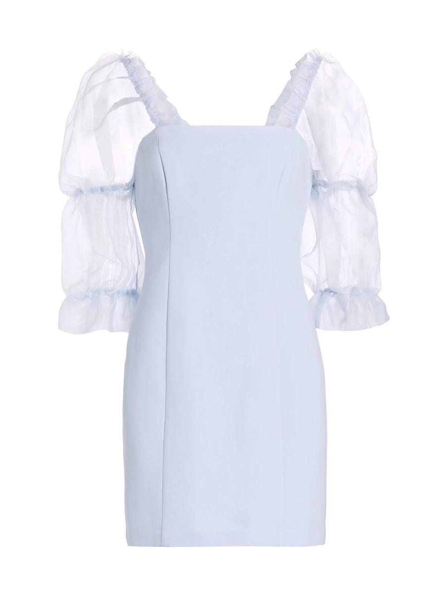 Womens Tia Organza-Sleeve Minidress Product Image