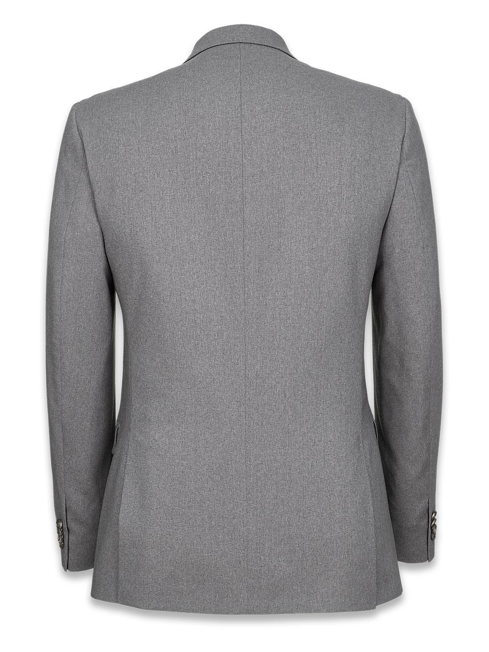 Classic Fit Essential Wool Double Breasted Peak Lapel Suit Jacket - Black Product Image
