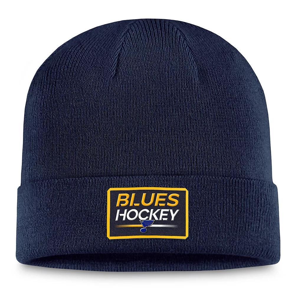 Men's Fanatics Branded  Navy St. Louis Blues Authentic Pro Cuffed Knit Hat Product Image