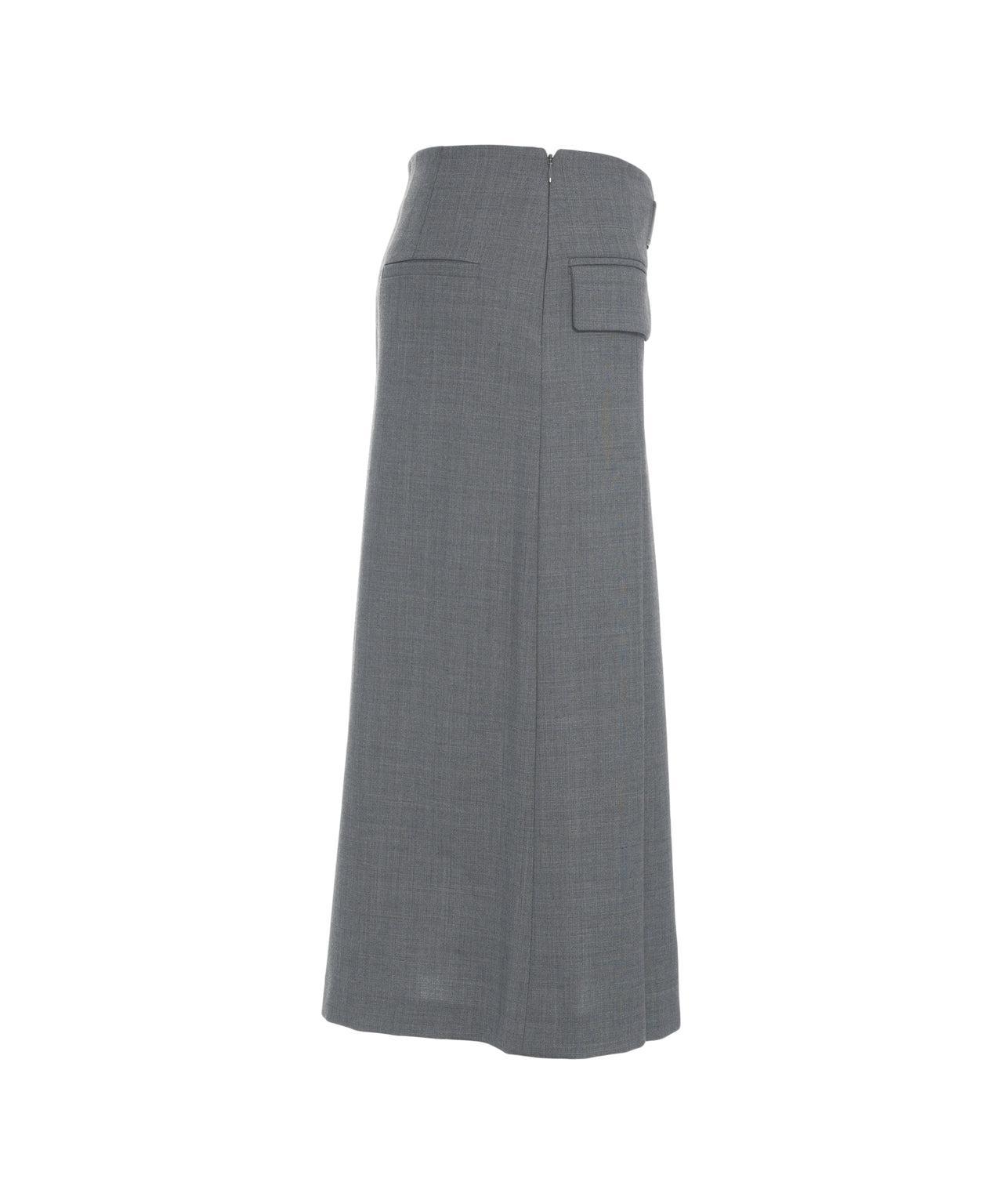 Midi pleated skirt with waist belt Product Image