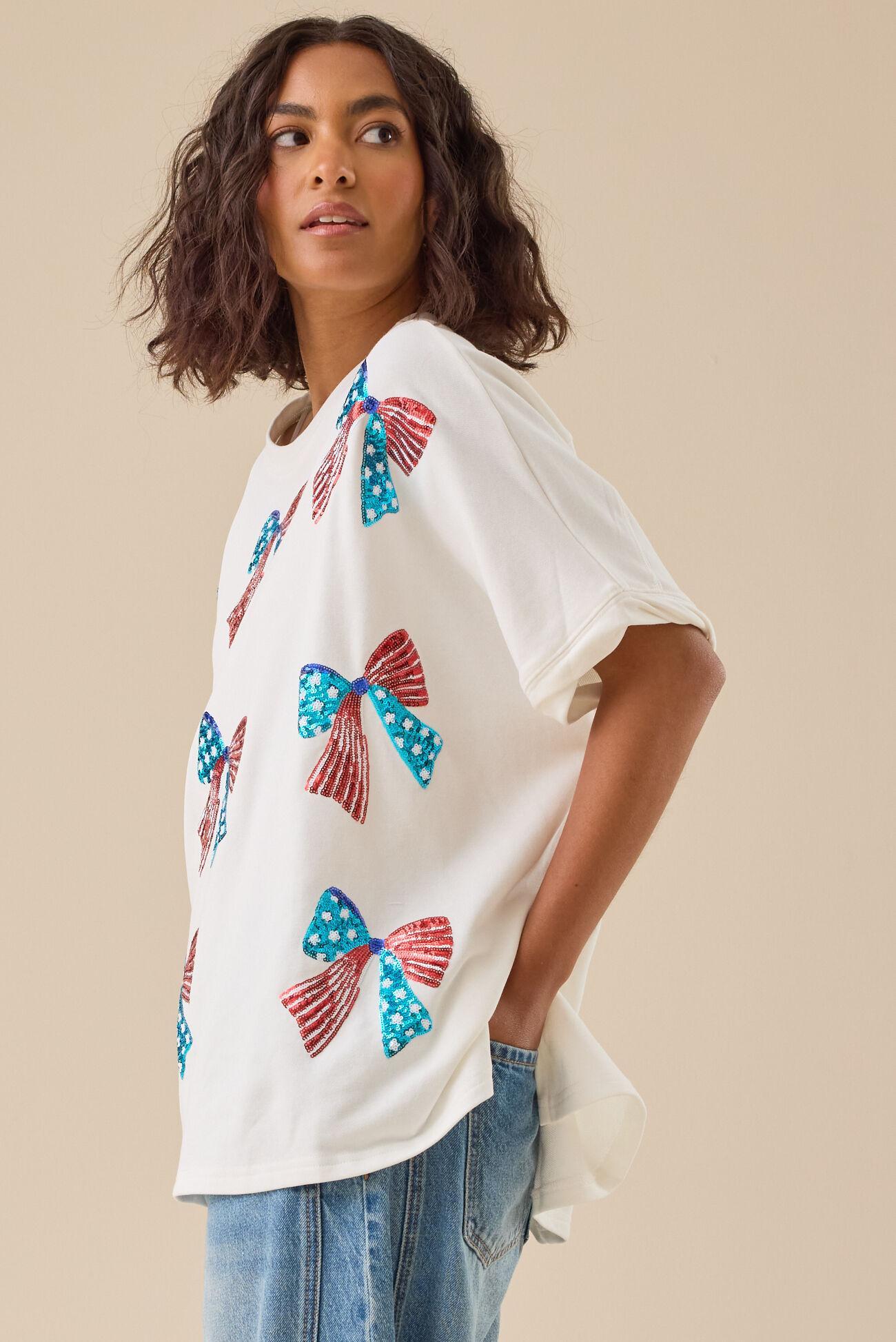 Sequin USA Bow Oversize Tee Product Image