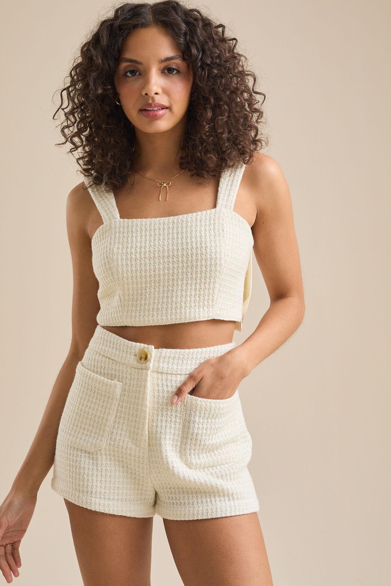 Elle Tweed Bow Top Product Image