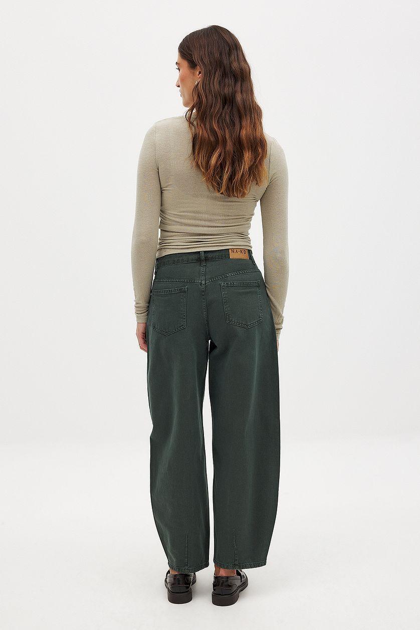 Seam Detail Barrel Jeans Product Image