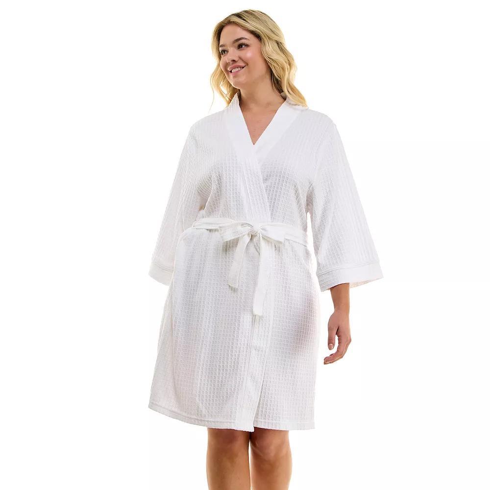 Plus Size Croft & Barrow® Kimono Robe, Women's, Size: 2XL, Grey Grey Product Image