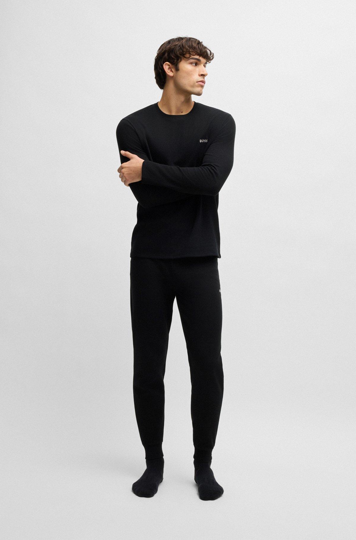 Waffle-structured pajama T-shirt in cotton Product Image