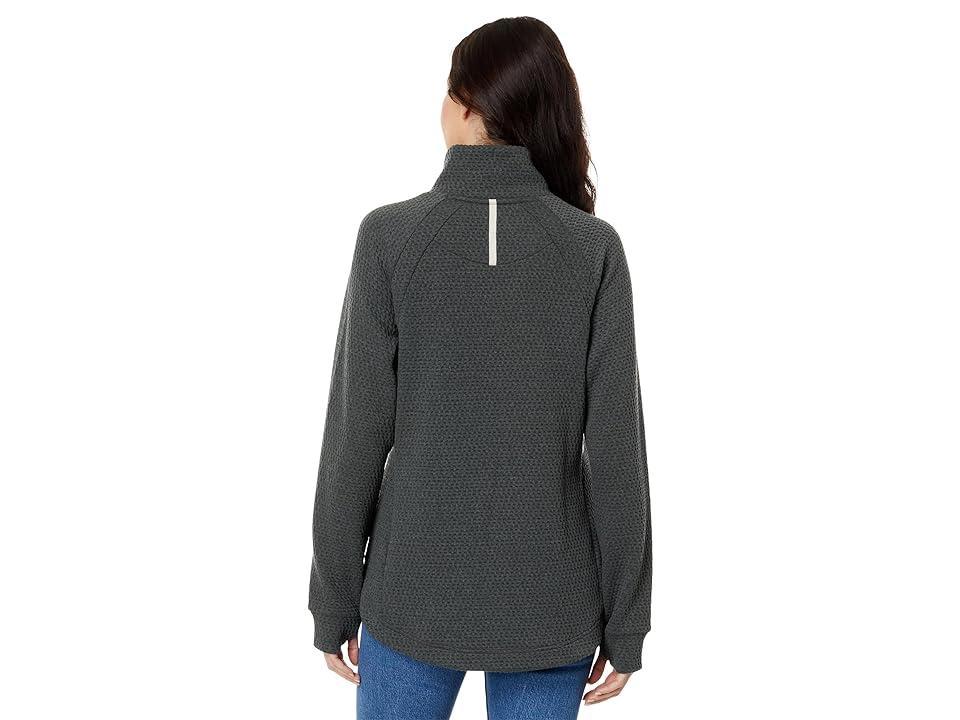 L.L.Bean Ridgeknit Crossneck Pullover (Sea /Midnight Black) Women's Clothing Product Image