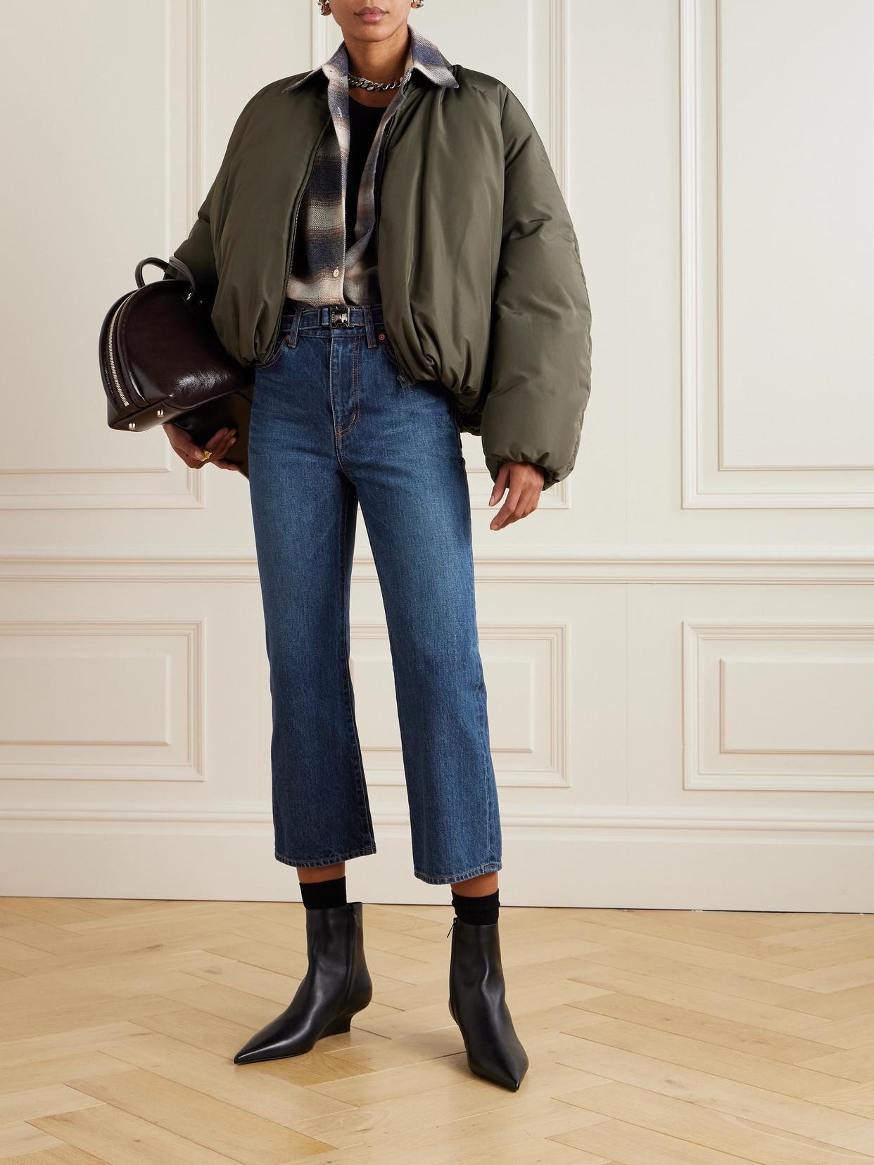 SACAI Belted Bootcut Jeans In Blue Product Image
