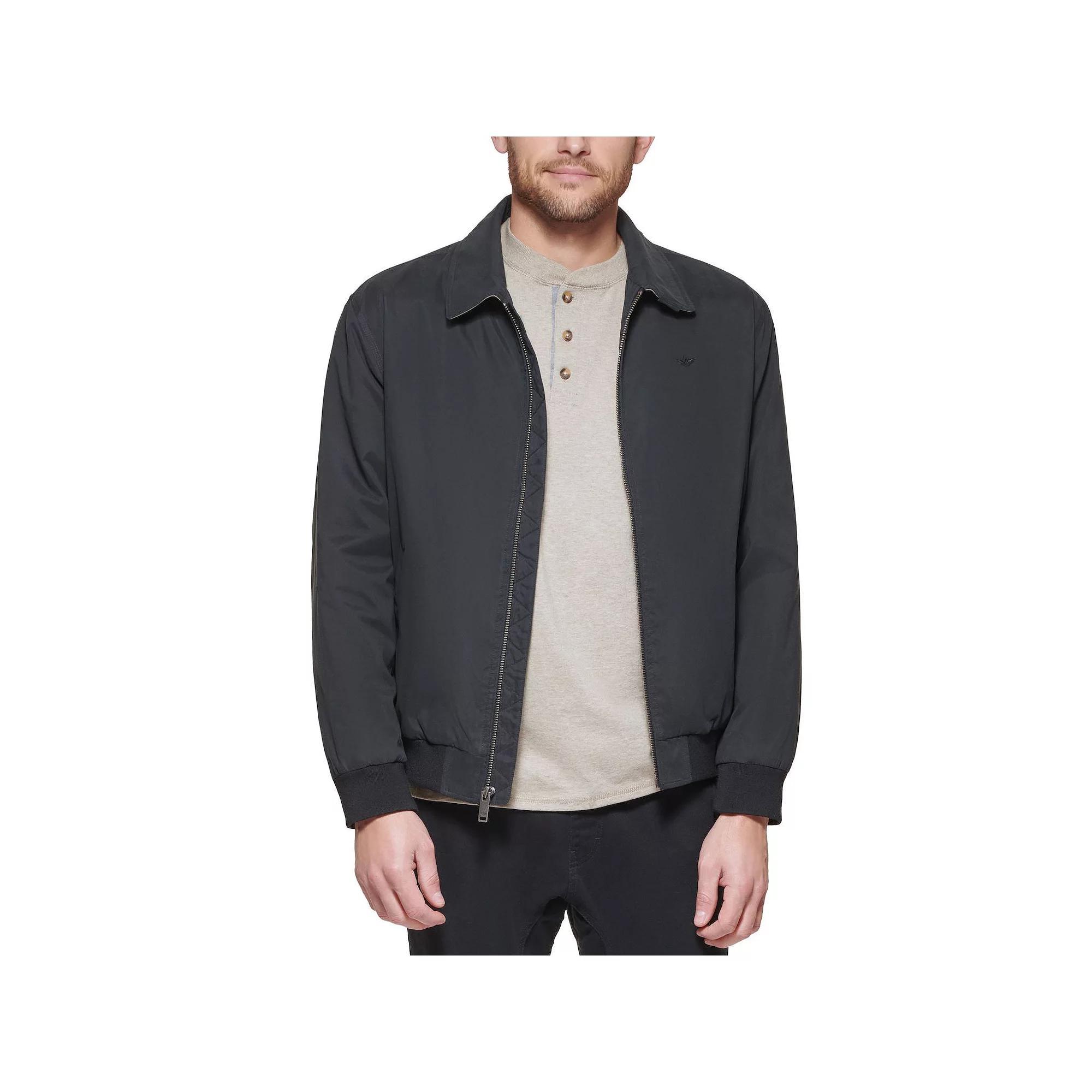 Men's Dockers® Micro-Twill Golf Bomber Jacket, Size: XXL, Black Product Image