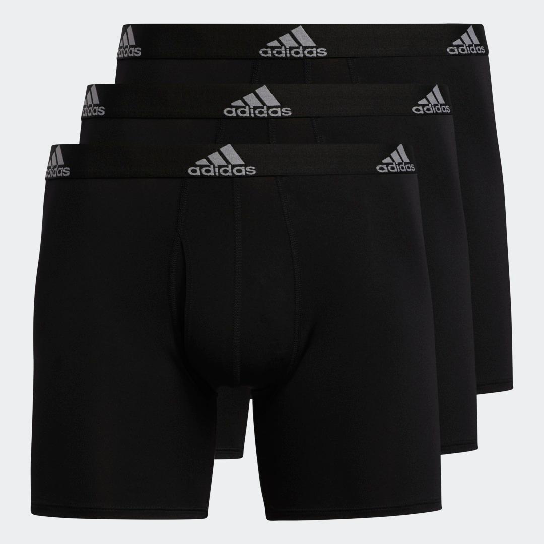 adidas Performance Boxer Brief 3-Pack Black) Men's Underwear Product Image