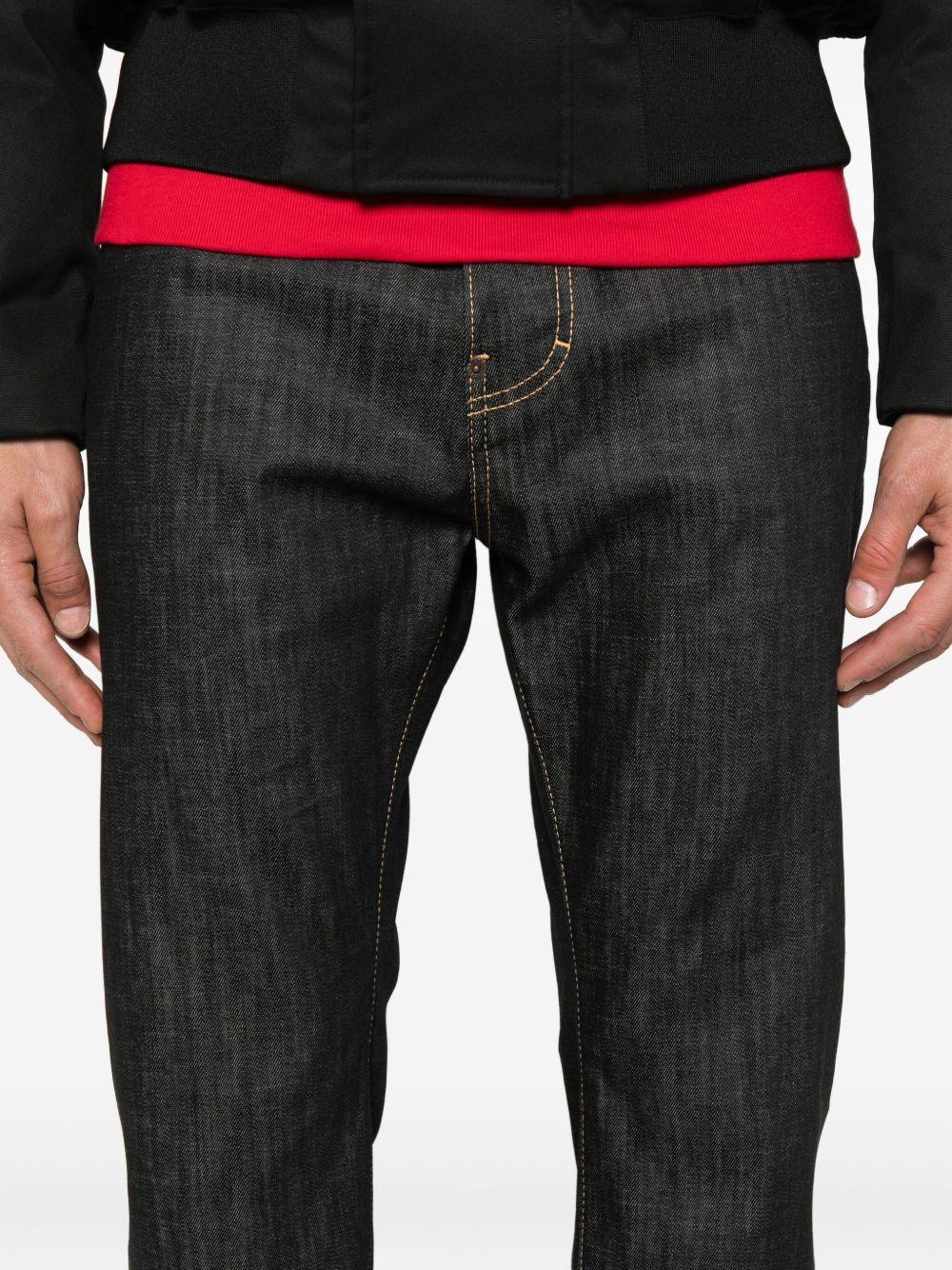 cotton contrast-stitch jeans Product Image