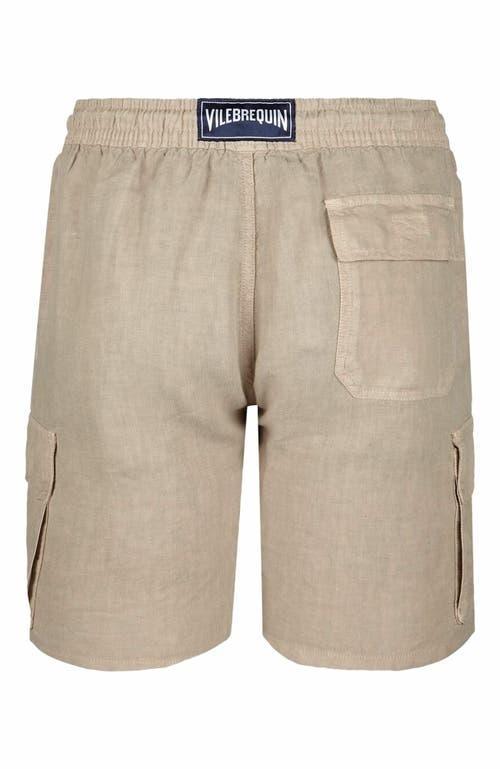 Vilebrequin Men's Linen Bermuda Cargo Pockets Shorts in Safari at Nordstrom, Size X-Large Product Image