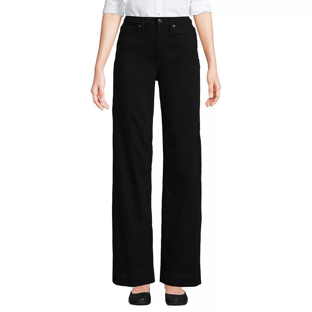 Women's Lands' End High-Rise Wide Leg Jeans, Size: 2X32, White Product Image