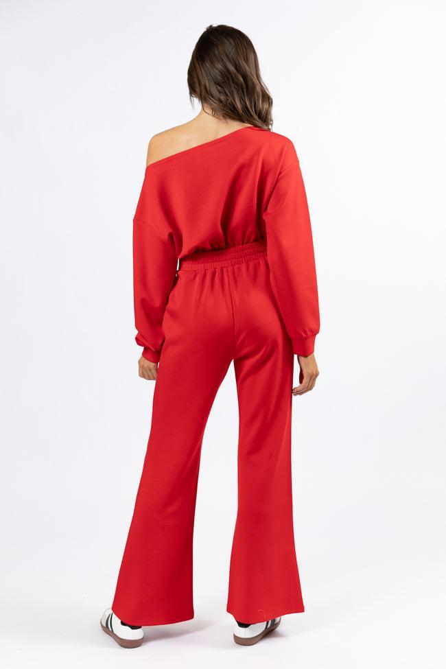 Wear It Out Red Boat Neck Jumpsuit FINAL SALE Product Image