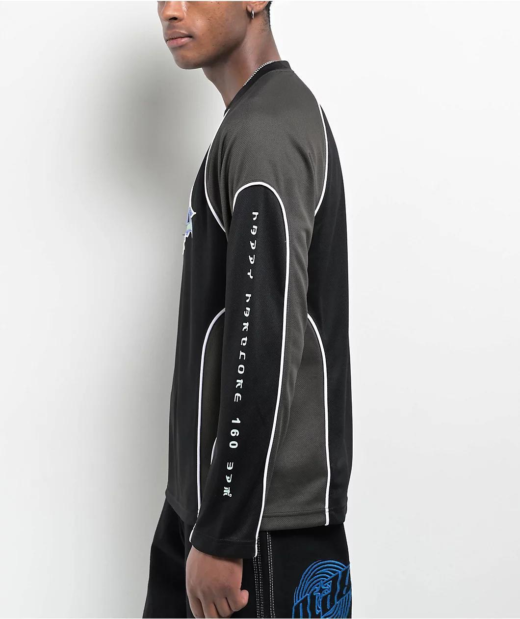 A.LAB Frequency Black & Green Long Sleeve Mesh Jersey Product Image