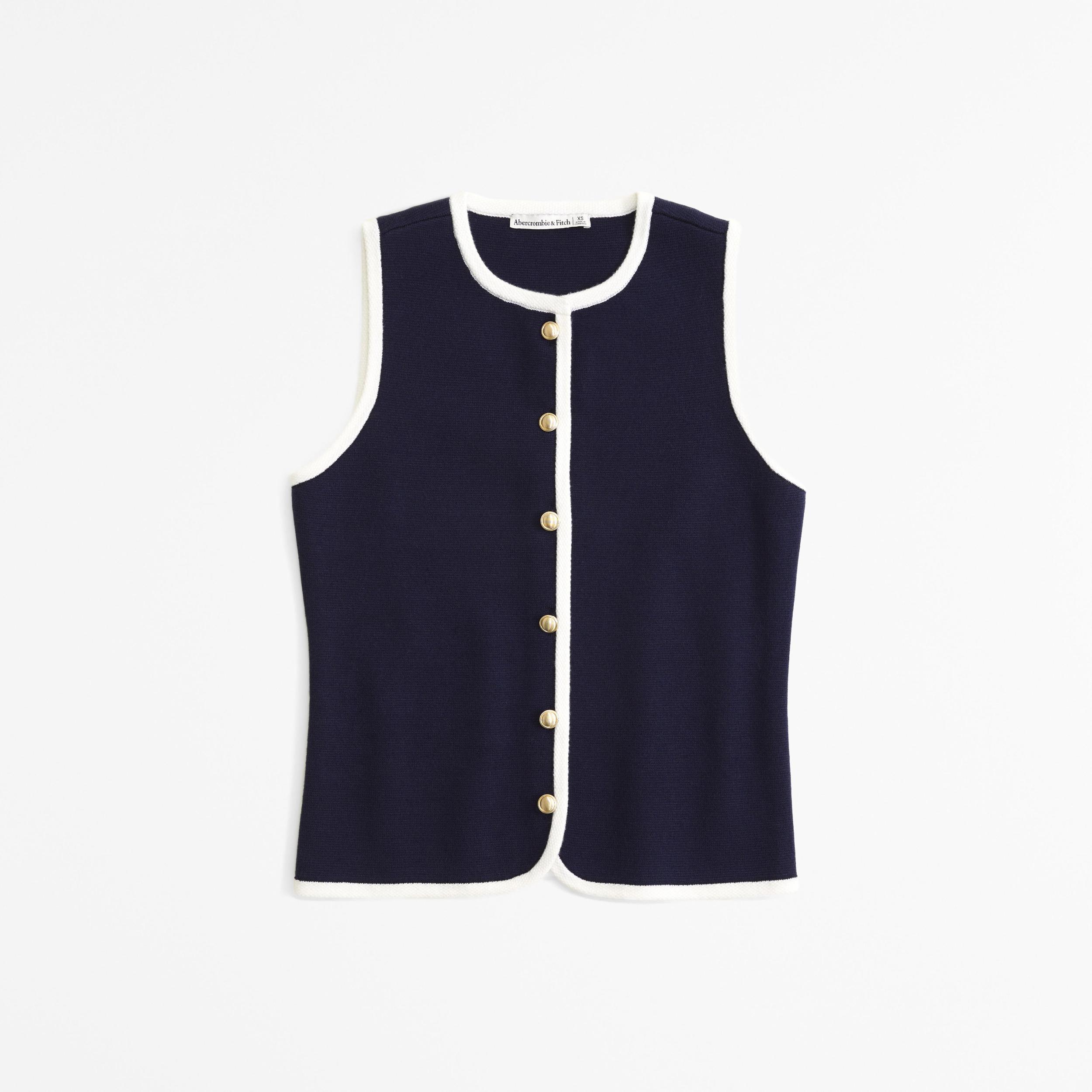 The A&F Mara Crew Sweater Vest Product Image