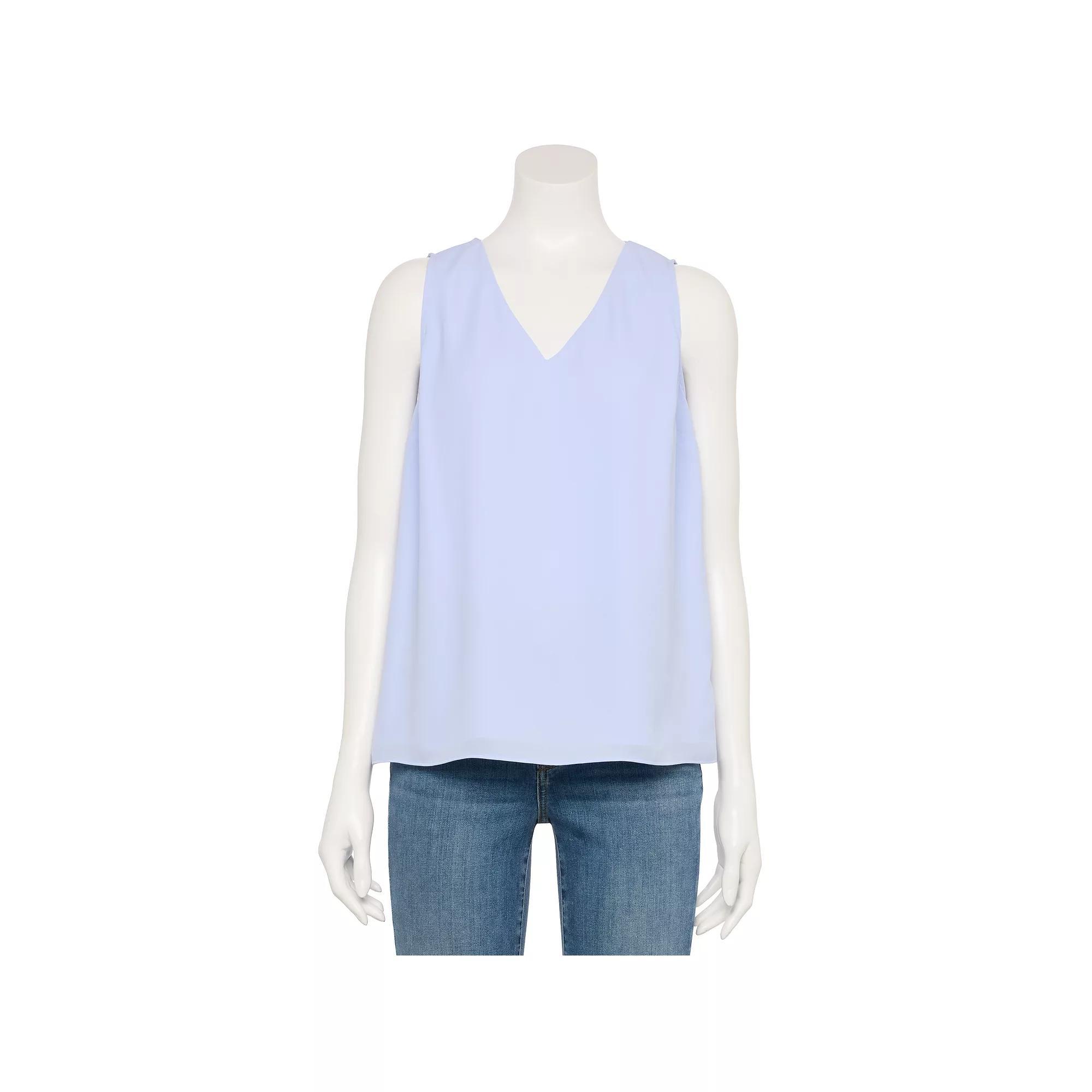 Women's Nine West Adaptive V-Neck Shell Tank Top, Size: XS, Stella Peri Product Image