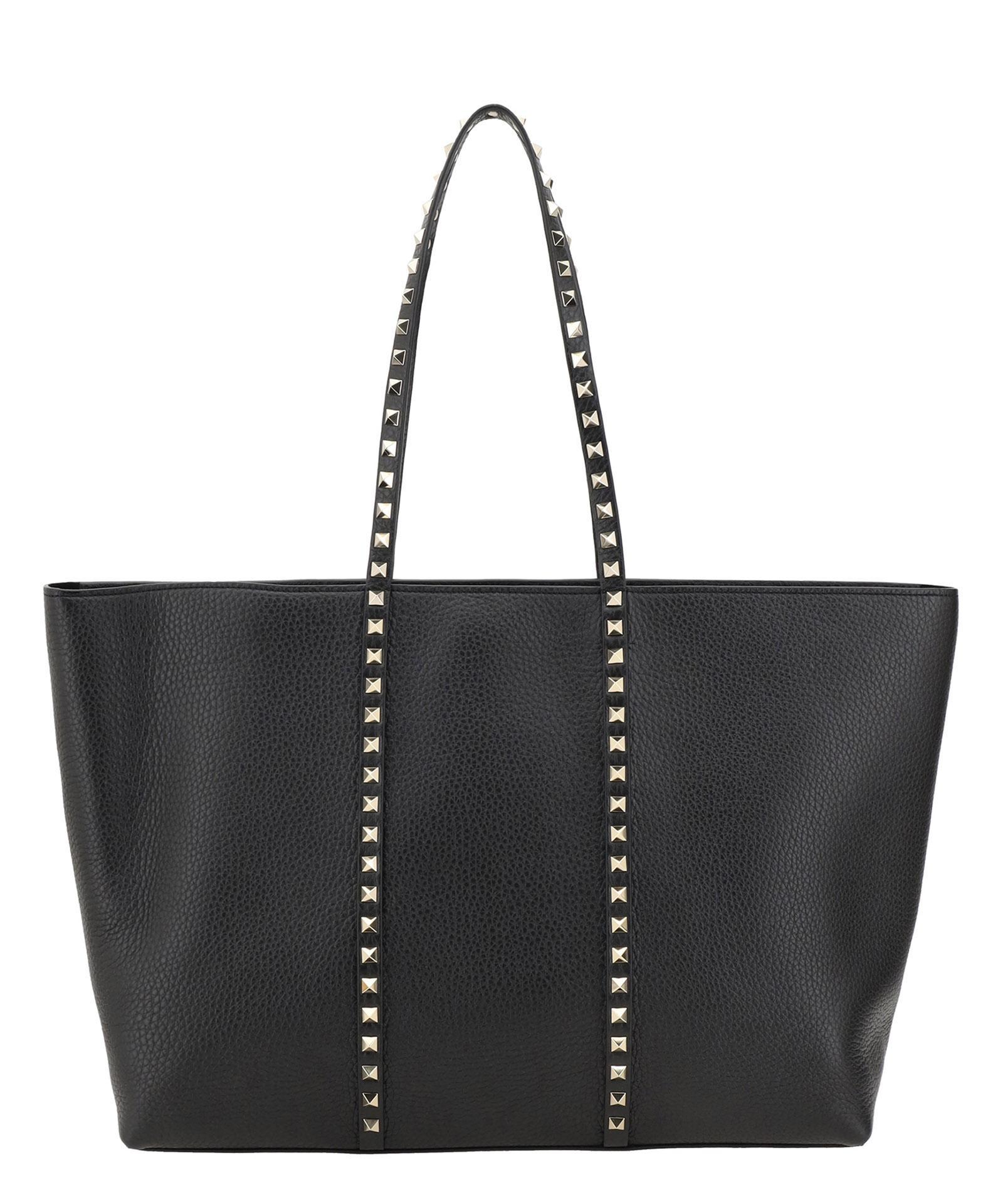 VALENTINO GARAVANI Rockstud Tote Bag In Black Product Image