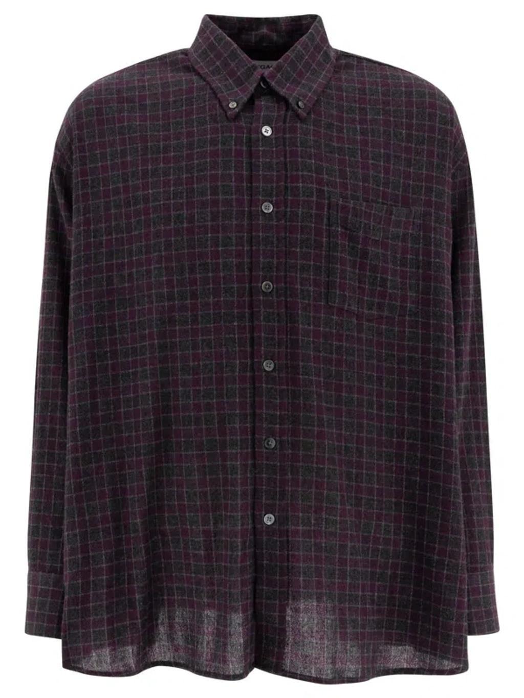 OUR LEGACY Borrowed Bd Shirt In Sophomore Check Rural Wool Product Image