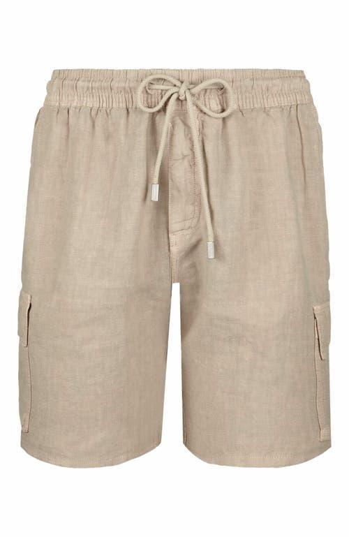Vilebrequin Men's Linen Bermuda Cargo Pockets Shorts in Safari at Nordstrom, Size X-Large Product Image