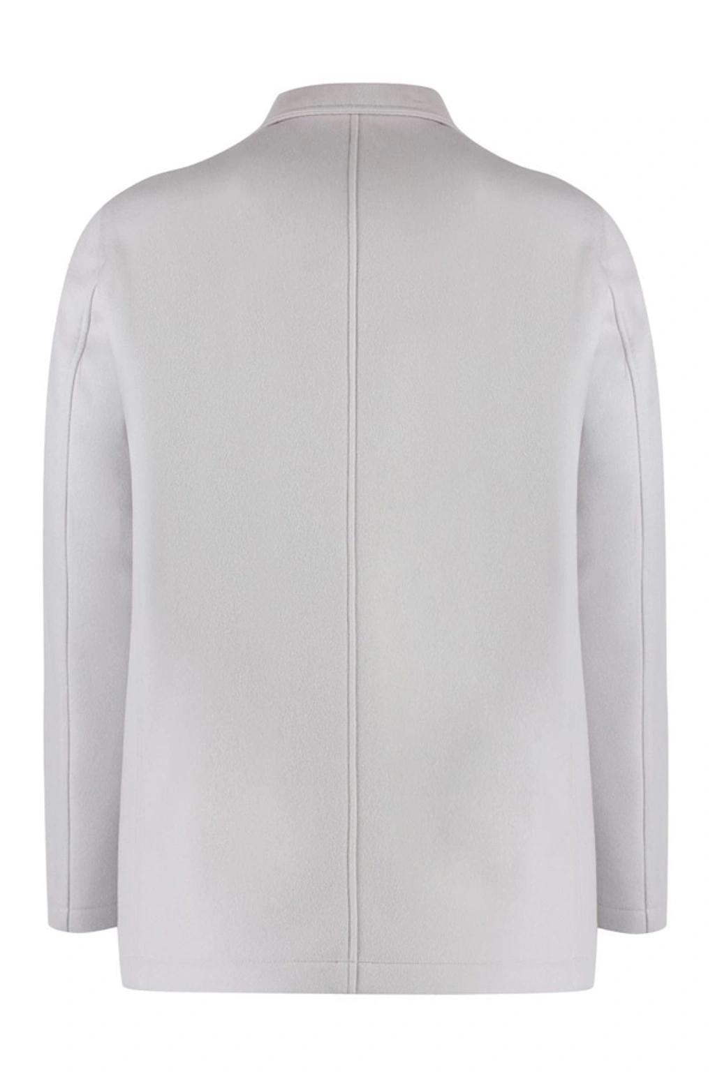 HERNO Wool And Cashmere Coat In Grey Product Image