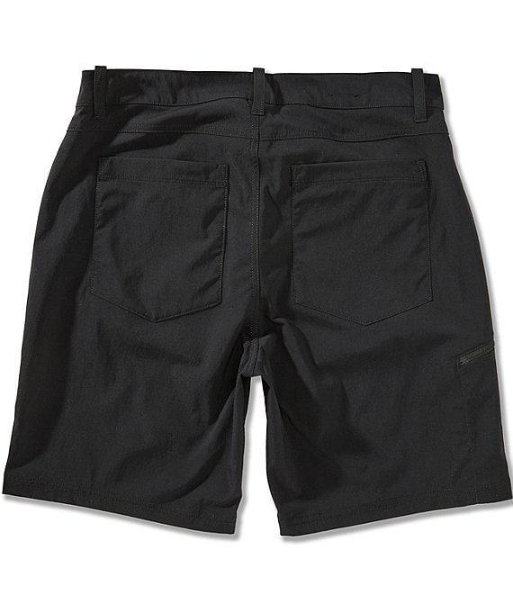 Butt Zipp Long Boxer Shorts - Black Male Product Image