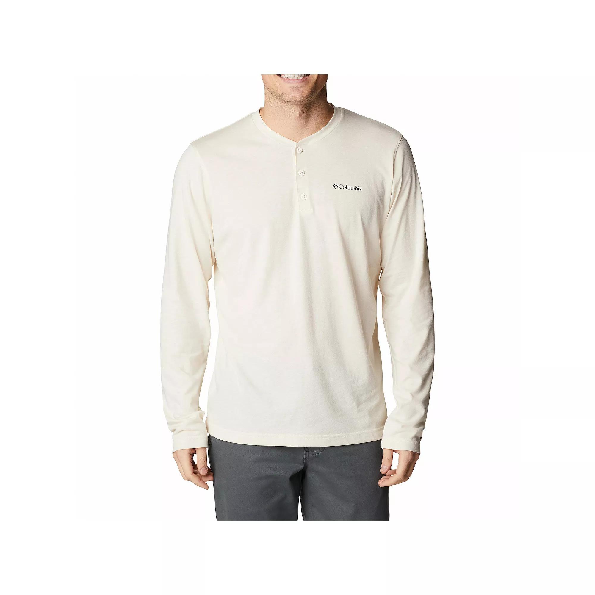 Men's Columbia Thistletown Hills™ Henley Top, Size: Small, Chalk Grey Product Image