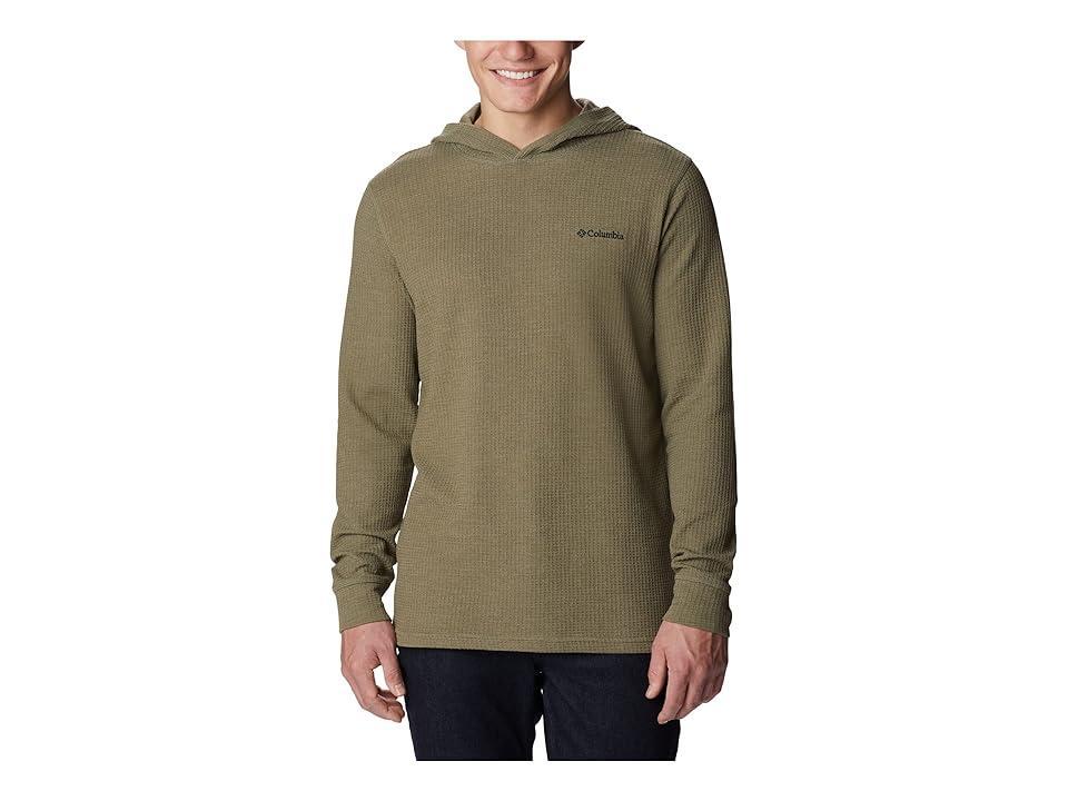 Columbia Pine Peak Waffle Hoodie (Stone Heather) Men's Clothing Product Image