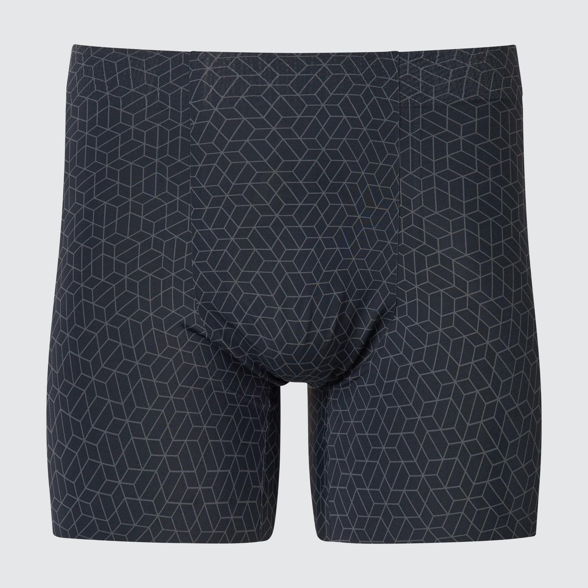 Mens AIRism Ultra Seamless Boxer Briefs Black Small UNIQLO US Product Image