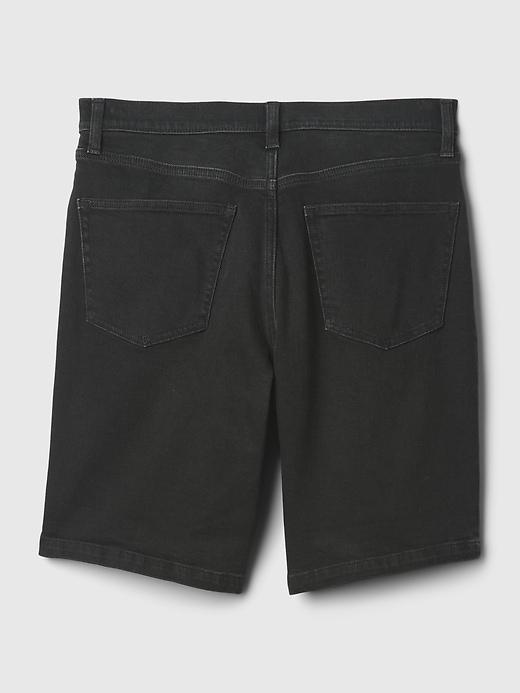 9" High Rise Denim Bermuda Shorts Product Image