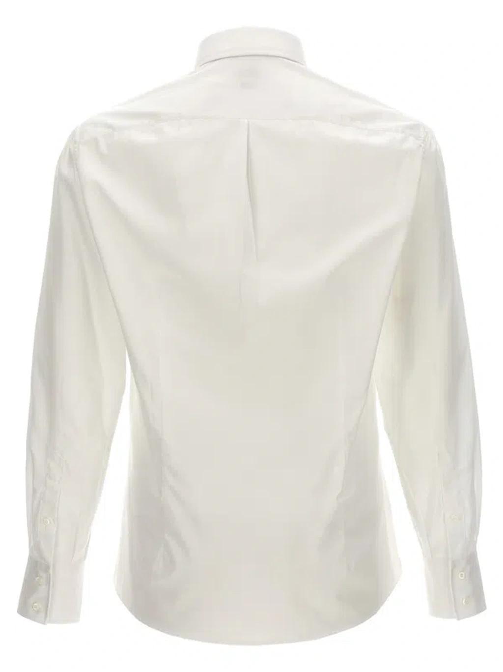 BRUNELLO CUCINELLI Easy Fit Cotton And Lyocell Shirt In White Product Image