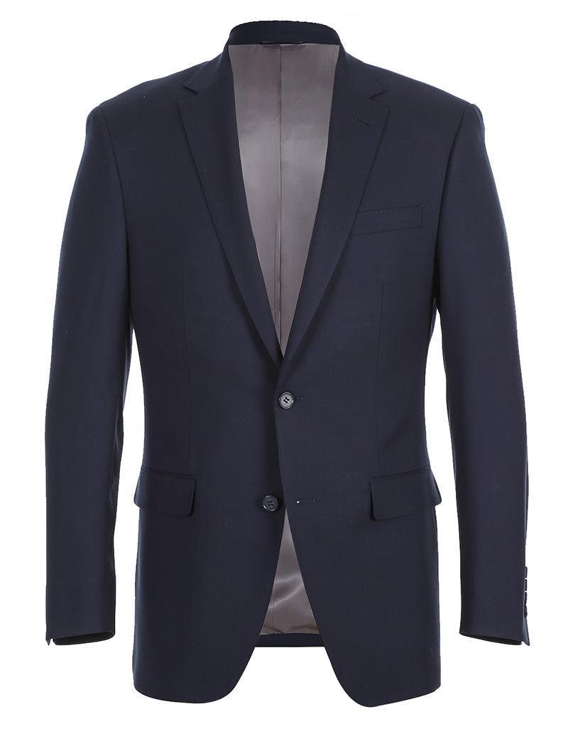 Half Canvas Stretch Wool Dress Suit Modern Fit 2 Piece in Navy Product Image