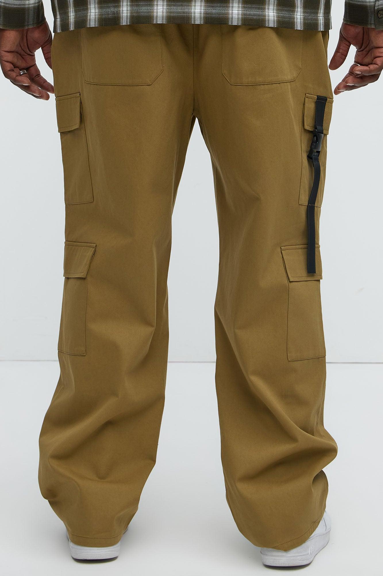 Caught Myself Straight Cargo Pants - Olive Product Image