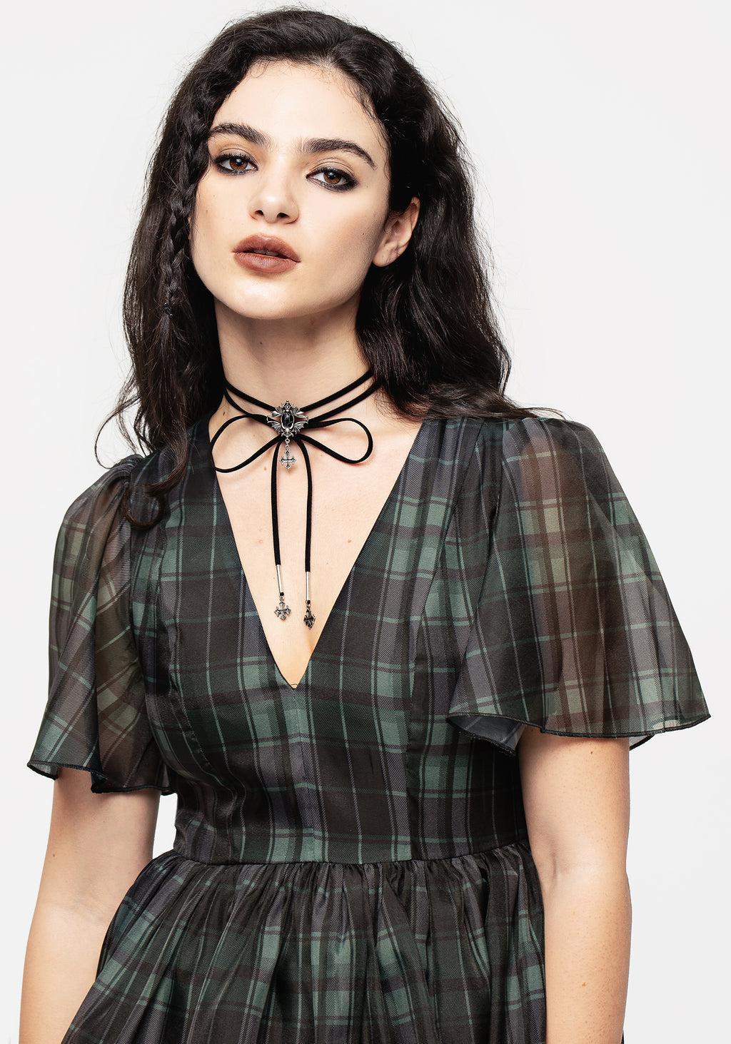 Gargoyle Gothic Cord Choker Necklace Product Image