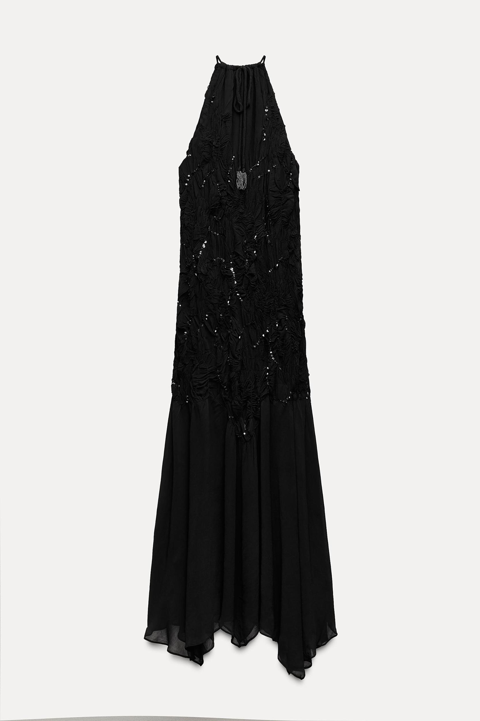 SEQUIN HALTER DRESS ZW COLLECTION Product Image
