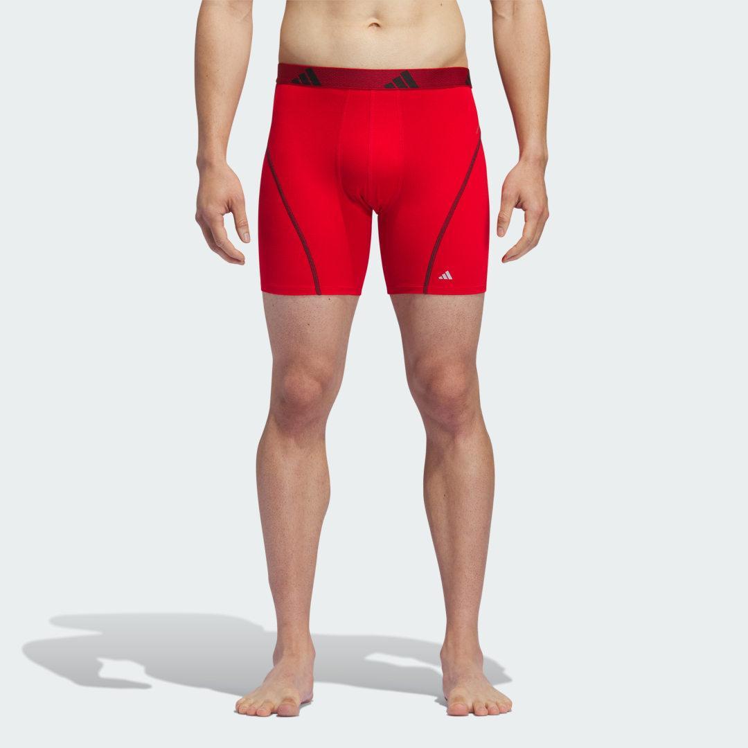 adidas Performance Mesh 3-Pack Boxer Briefs Scarlet M Mens Product Image