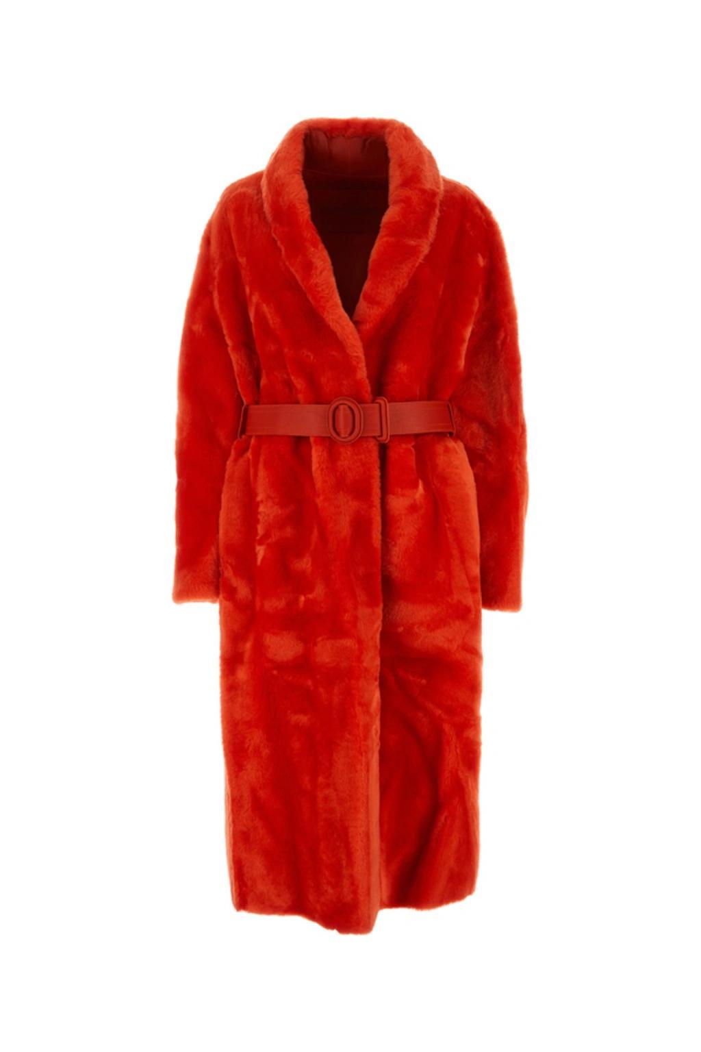 JIL SANDER Belted Mid In Burgundy Product Image