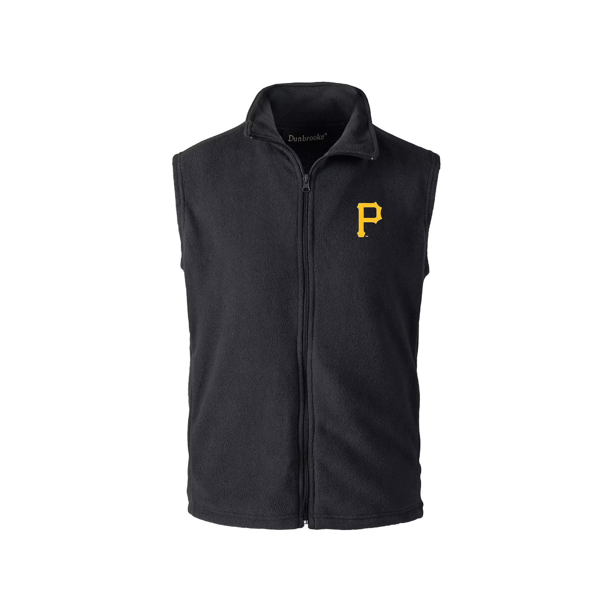 Men's Dunbrooke  Black Pittsburgh Pirates Full-Zip Vest, Size: Large Product Image